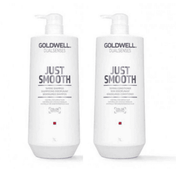 Goldwell Dualsenses Just Smooth 1 Litre Taming Shampoo and Conditioner Bundle Halo Hair & Skin - rosehipskincare.com.au